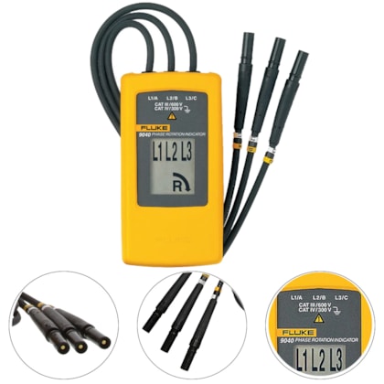 FASÍMETRO INDICADOR DE ROTAÇÃO DE FASES 9040 - 4226419 FLUKE FASÍMETRO INDICADOR DE ROTAÇÃO DE FASES 9040 - 4226419 FLUKE