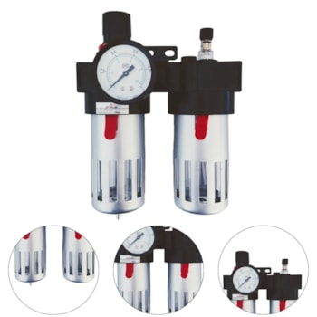 FILTRO REGULADOR E LUBRIFICADOR 1/2" C/ MANOMETRO E PROTECAO - 57357 STELS FILTRO REGULADOR E LUBRIFICADOR 1/2" C/ MANOMETRO E PROTECAO - 57357 STELS