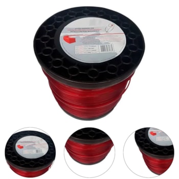 FIO DE NYLON 2,0MM REDONDO BOBINA 2,0KG APROXIMADAMENTE 558M VERMELHO USE 1301-017 - TL20R2000G TOYAMA FIO DE NYLON 2,0MM REDONDO BOBINA 2,0KG APROXIMADAMENTE 558M VERMELHO USE 1301-017 - TL20R2000G TOYAMA