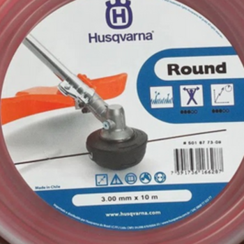 FIO DE NYLON 3MM X 10M REDONDO VERMELHO - HUSQVARNA