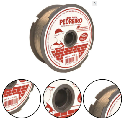 FIO DE NYLON PARA PEDREIRO 0,80MM 100M - MAZZAFERRO FIO DE NYLON PARA PEDREIRO 0,80MM 100M - MAZZAFERRO