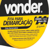 FITA ADESIVA DE DEMARCACAO ZEBRADA  48mm x 30M - 1065504372 VONDER