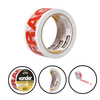 FITA AUTO ADESIVA "FRAGIL" (CREPE) 48MM X 50M - 1052485000 VONDER FITA AUTO ADESIVA "FRAGIL" (CREPE) 48MM X 50M - 1052485000 VONDER