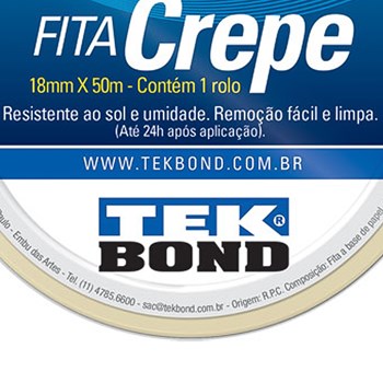 FITA CREPE 18MM X 50M - 21111018500 TEKBOND