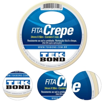 FITA CREPE 24MMX50M - 21111024500 TEKBOND FITA CREPE 24MMX50M - 21111024500 TEKBOND