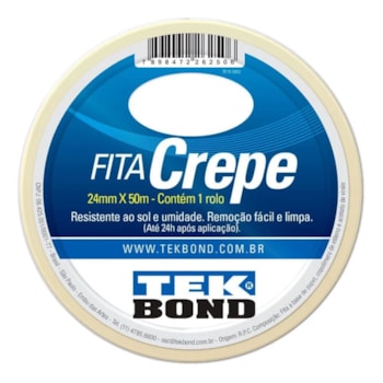 FITA CREPE 24MMX50M - 21111024500 TEKBOND FITA CREPE 24MMX50M - 21111024500 TEKBOND