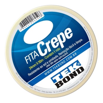 FITA CREPE 24MMX50M - 21111024500 TEKBOND FITA CREPE 24MMX50M - 21111024500 TEKBOND