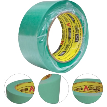 FITA CREPE PINTURA 525 48MM X 50M AUTOMOTIVA VERDE PRO - 01405000132 ADERE