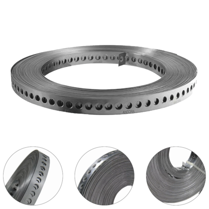 FITA DE ACO PERFURADA 0,4MM X 17MM X 25M - F170425 ANCORA FITA DE ACO PERFURADA 0,4MM X 17MM X 25M - F170425 ANCORA