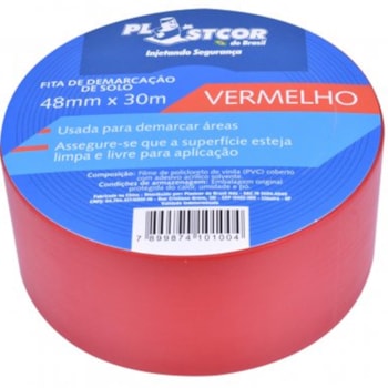 FITA DE DEMARCAÇÃO VERMELHO 48MM X 30MTS - 700.01513 PLASTCOR