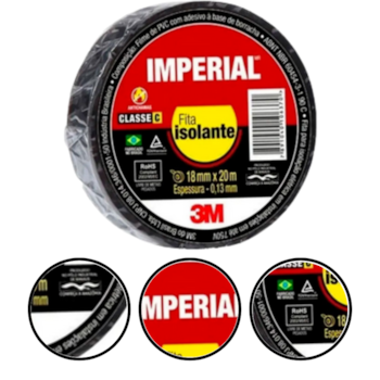 FITA ISOLANTE IMPER SLIM 18MM X 20M - 121720 3M FITA ISOLANTE IMPER SLIM 18MM X 20M - 121720 3M
