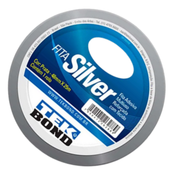 FITA SILVER PRATA 48MMX25M - 21181048600 TEKBOND FITA SILVER PRATA 48MMX25M - 21181048600 TEKBOND