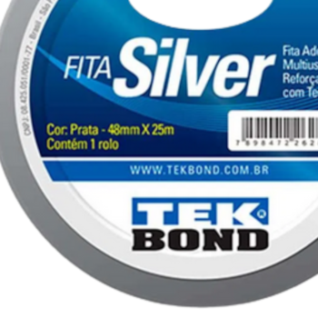 FITA SILVER PRATA 48MMX25M - 21181048600 TEKBOND FITA SILVER PRATA 48MMX25M - 21181048600 TEKBOND