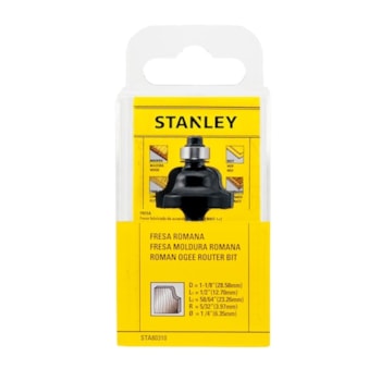 FRESA MOLDURA ROMANA 1.1/4 X 9/16" COM HASTE 1/4" - STANLEY