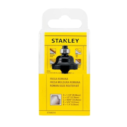 FRESA MOLDURA ROMANA 1.1/4 X 9/16" COM HASTE 1/4" - STANLEY