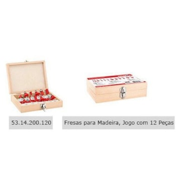 Fresa P/ Madeira Jogo C/ 12 Pcs Nove54 Fresa P/ Madeira Jogo C/ 12 Pcs Nove54