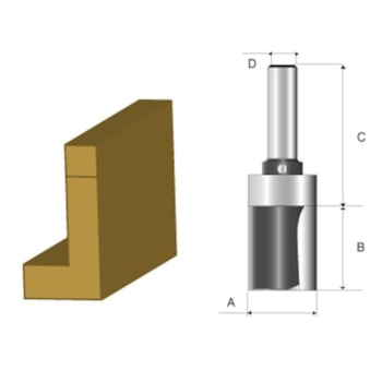 FRESA PARALELA DUPLA C/ ROLAMENTO 1/4 POL. D-02054 MAKITA