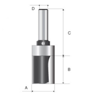 FRESA PARALELA DUPLA C/ ROLAMENTO 1/4 POL. D-02076 MAKITA