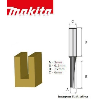 FRESA PARALELA DUPLA HASTE 6MM CORTE 9MM D-09276 - MAKITA