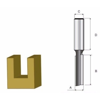 FRESA PARALELA DUPLO CORTE HASTE DE 1/4 PolEGADAS - D-01373 MAKITA FRESA PARALELA DUPLO CORTE HASTE DE 1/4 PolEGADAS - D-01373 MAKITA