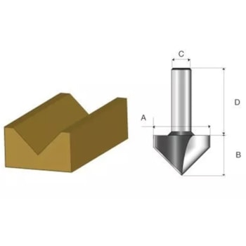 FRESA PTA V  HT 6MM/90 GRAU/CORTE 19MM