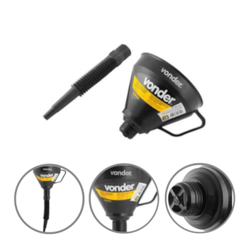 FUNIL PLÁSTICO PRETO FLEXÍVEL 160MM - 5167100000 VONDER FUNIL PLÁSTICO PRETO FLEXÍVEL 160MM - 5167100000 VONDER