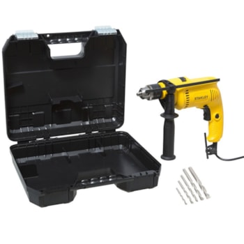 FURADEIRA DE IMPACTO 1/2" 600W COM 5 BROCAS - SDH600KA STANLEY FURADEIRA DE IMPACTO 1/2" 600W COM 5 BROCAS - SDH600KA STANLEY