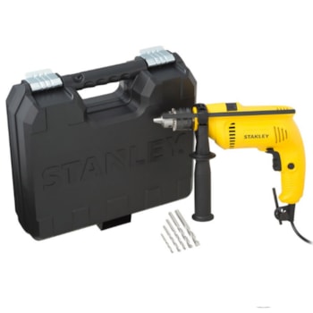 FURADEIRA DE IMPACTO 1/2" 600W COM 5 BROCAS - SDH600KA STANLEY FURADEIRA DE IMPACTO 1/2" 600W COM 5 BROCAS - SDH600KA STANLEY