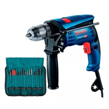 FURADEIRA DE IMPACTO 1/2" 750W 220V COM 23 ACESSORIOS GSB 13 RE - BOSCH