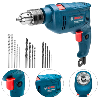 FURADEIRA DE IMPACTO 1/2" GSB 550 RE STD 550W + 14 BROCAS - 06011B60E4 BOSCH FURADEIRA DE IMPACTO 1/2" GSB 550 RE STD 550W + 14 BROCAS - 06011B60E4 BOSCH