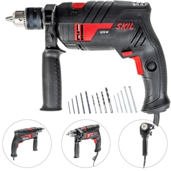 FURADEIRA DE IMPACTO 570W 14 BROCAS - 6555  SKIL FURADEIRA DE IMPACTO 570W 14 BROCAS - 6555  SKIL