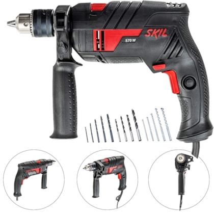 FURADEIRA DE IMPACTO 570W 14 BROCAS - 6555  SKIL FURADEIRA DE IMPACTO 570W 14 BROCAS - 6555  SKIL
