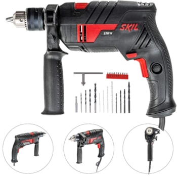 FURADEIRA DE IMPACTO 570W 23 BROCAS 6555 - F0126555J4000 SKIL FURADEIRA DE IMPACTO 570W 23 BROCAS 6555 - F0126555J4000 SKIL