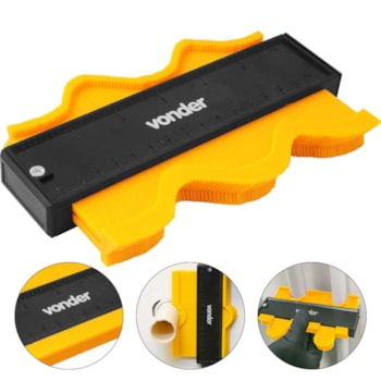 GABARITO COPIADOR DE CONTORNOS 14CM - 3595014000 VONDER GABARITO COPIADOR DE CONTORNOS 14CM - 3595014000 VONDER