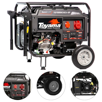 GERADOR À GASOLINA 11,25 KVA 380V PARTIDA ELÉTRICA / MANUAL TG10000CXE3-XP-DR - 201-036DR TOYAMA