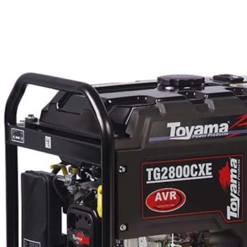 GERADOR A GASOLINA 2.5KVA COM SENSOR DE OLEO PARTIDA - TG2800CX TOYAMA