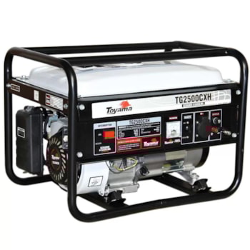 GERADOR A GASOLINA MONOFÁSICO 4 TEMPOS 2200W - TG2500CXH TOYAMA GERADOR A GASOLINA MONOFÁSICO 4 TEMPOS 2200W - TG2500CXH TOYAMA