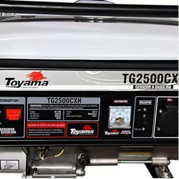 GERADOR A GASOLINA MONOFÁSICO 4 TEMPOS 2200W - TG2500CXH TOYAMA GERADOR A GASOLINA MONOFÁSICO 4 TEMPOS 2200W - TG2500CXH TOYAMA