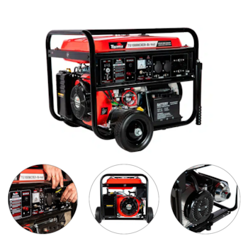 GERADOR A GASOLINA MONOFASICO 8,0KW PARTIDA ELETRICA COM AVR APTO ATS TG10000CXER-BI-VOLT 115V/230V - TOYAMA