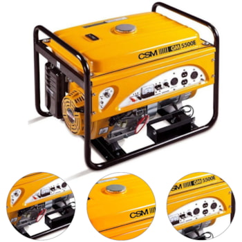 GERADOR DE ENERGIA PORTÁTIL À GASOLINA MONOFÁSICO GM5500E - CSM GERADOR DE ENERGIA PORTÁTIL À GASOLINA MONOFÁSICO GM5500E - CSM