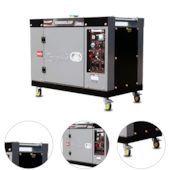 GERADOR DIESEL 7,0KW CABINADO PARTIDA ELETRICA COM AVR APTO ATS TDG8500SLEXP MONOFASICO 115/230V   - TOYAMA
