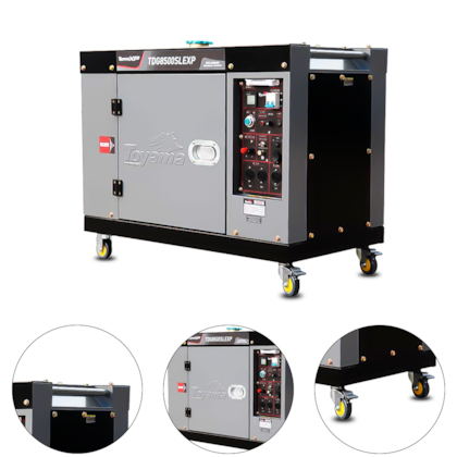 GERADOR DIESEL 7,0KW CABINADO PARTIDA ELETRICA COM AVR APTO ATS TDG8500SLEXP MONOFASICO 115/230V   - TOYAMA