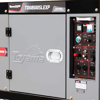 GERADOR DIESEL 7,0KW CABINADO PARTIDA ELETRICA COM AVR APTO ATS TDG8500SLEXP MONOFASICO 115/230V   - TOYAMA