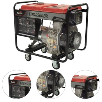 GERADOR DIESEL BIVOLT 5.5KW PARTIDA MANUAL TDG6500BX - 251-044 TOYAMA GERADOR DIESEL BIVOLT 5.5KW PARTIDA MANUAL TDG6500BX - 251-044 TOYAMA