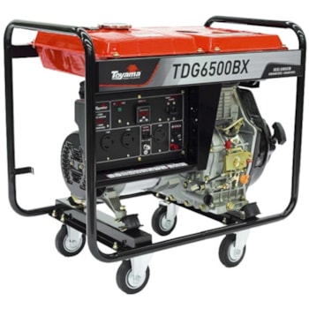GERADOR DIESEL BIVOLT 5.5KW PARTIDA MANUAL TDG6500BX - 251-044 TOYAMA GERADOR DIESEL BIVOLT 5.5KW PARTIDA MANUAL TDG6500BX - 251-044 TOYAMA