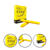 GIZ DE CERA AMARELO 1 X 12 - 75 VULCAFLEX GIZ DE CERA AMARELO 1 X 12 - 75 VULCAFLEX