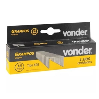 GRAMPO 16MM PARA GPE916 CAIXA C/1000 VONDER GRAMPO 16MM PARA GPE916 CAIXA C/1000 VONDER