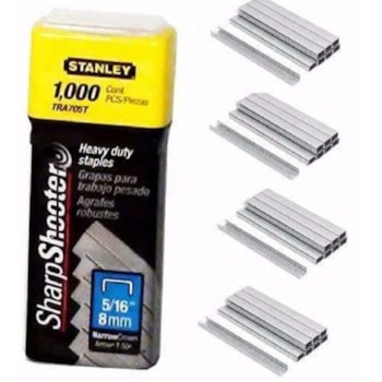Grampos Pesado 5/16 Com 1000 Peças - 8mm Tra705t Stanley Grampos Pesado 5/16 Com 1000 Peças - 8mm Tra705t Stanley