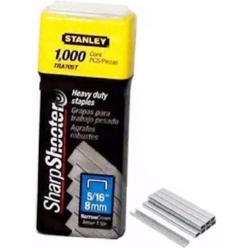 Grampos Pesado 5/16 Com 1000 Peças - 8mm Tra705t Stanley Grampos Pesado 5/16 Com 1000 Peças - 8mm Tra705t Stanley