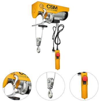 GUINCHO DE COLUNA ELETRICO 300KG / 600KG ELEVACAO 12M / 6M TEC GT MONOFASICO 220V - 71000590 CSM